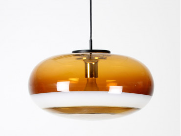 Grande suspension scandinave en verre soufflé