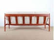 Ensemble banquette scandinave à 3 places et 2 fauteuils