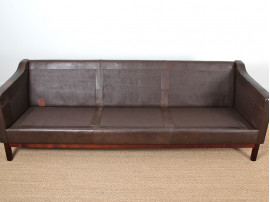 Danish 3-seater leather sofa