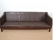 Danish 3-seater leather sofa