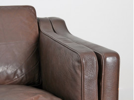 Danish 3-seater leather sofa