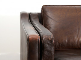 Danish 3-seater leather sofa