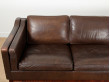 Danish 3-seater leather sofa