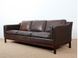 Danish 3-seater leather sofa