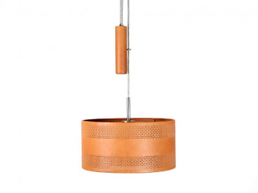 Counterweight leather pendant lamp