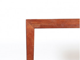 Table basse scandinave en acajou et céramiqu