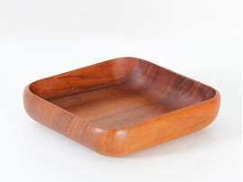 Square bowl in teak