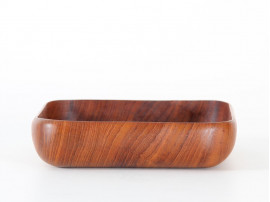 Square bowl in teak