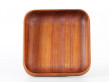 Square bowl in teak