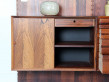 Wall rosewood shelving unit 