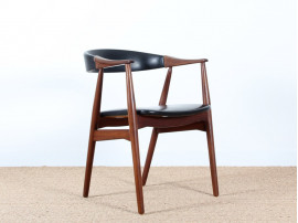 Fauteuil de bureau scandinave en teck