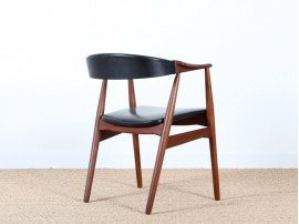 Fauteuil de bureau scandinave en teck