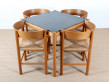 Set of dining table and 4 chairs, model FH4216 & FH4226