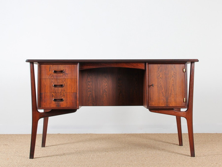 Bureau scandinave en palissandre de Rio