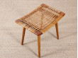 tabouret repose pied scandinave en cannage