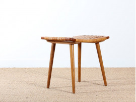 tabouret repose pied scandinave en cannage