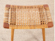 tabouret repose pied scandinave en cannage