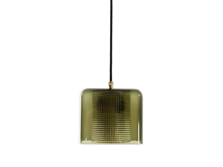 Smoked glass pendant lamp