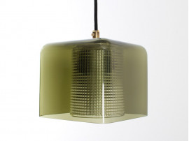 Smoked glass pendant lamp