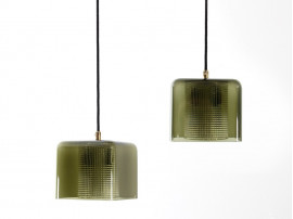 Suspension scandinave en verre fumé