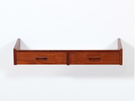 Scandinavian wall shelf in teak