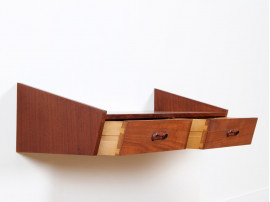 Scandinavian wall shelf in teak