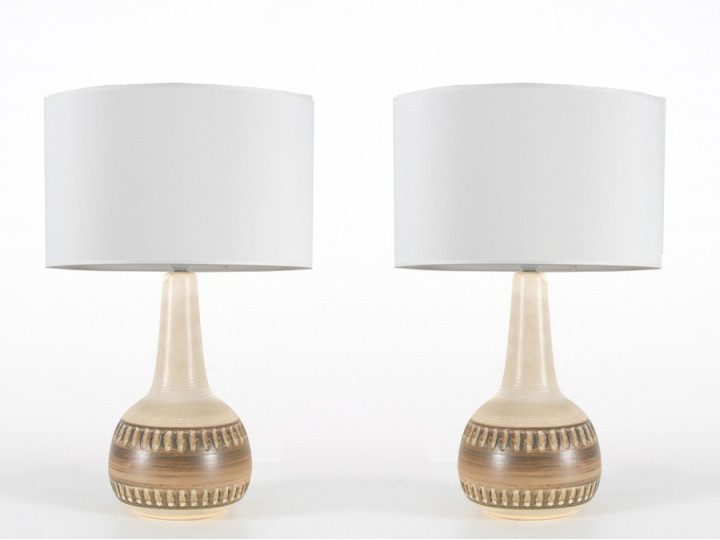 Pair of ceramic table lamps