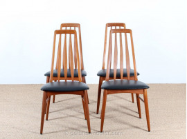 Suite de 4 chaises scandinaves en teck "Eva"