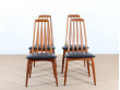 Suite de 4 chaises scandinaves en teck "Eva"