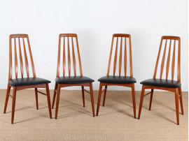 Set of 4 Scandinavian teak chairs Eva