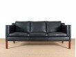 Mid-century modern sofa model Eton, 3 seat.