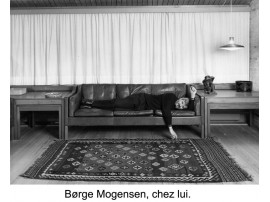 Danish three-seater leather sofa, designed by Børge Mogensen (10 colors)