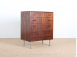 Scandinavian chest of drawers in Rio rosewood