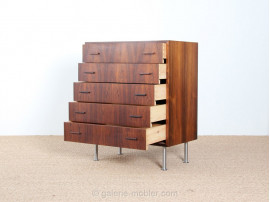 Scandinavian chest of drawers in Rio rosewood