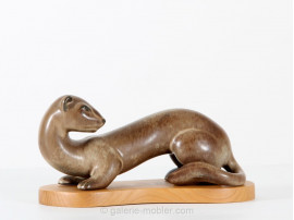 Céramique scandinave. Furet de Gunar Nylund