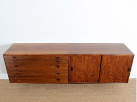 Wall cabinet in rosewood (1)