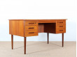 Grand bureau scandinave en teck 