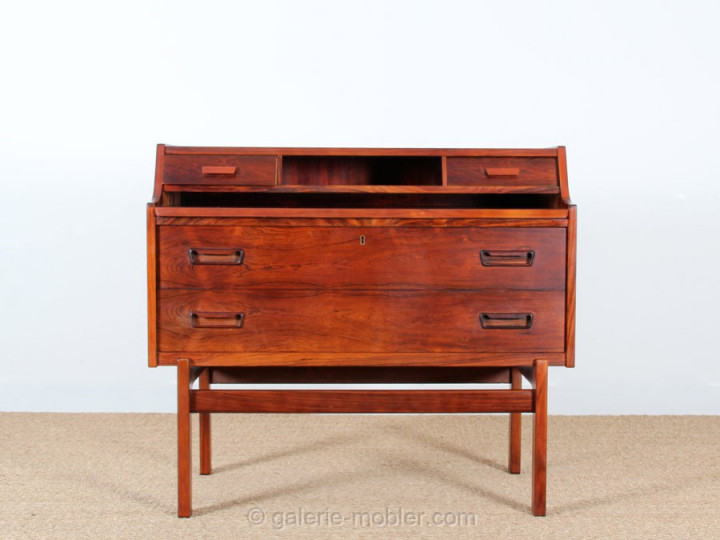 Commode-secrétaire scandinave en palissandre de Rio