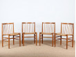 Suite de 4 chaises scandinaves modèle J80 (1959)