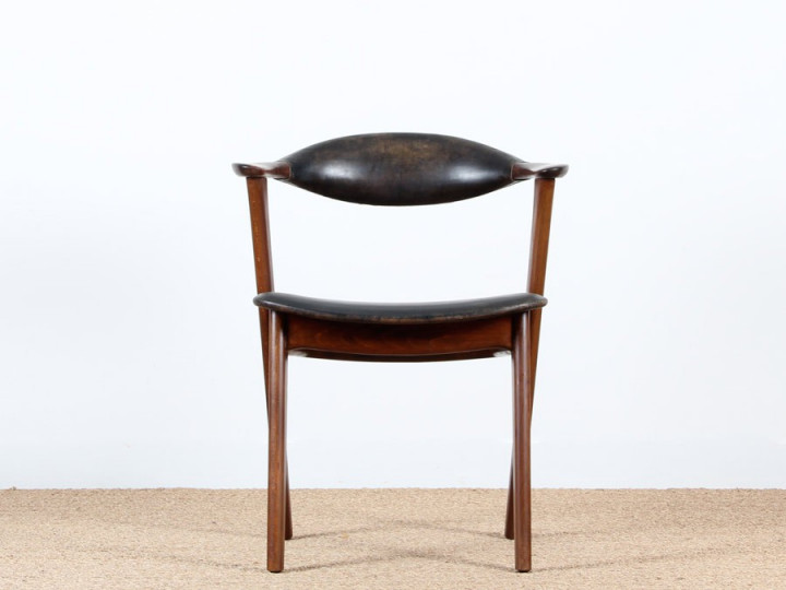 Fauteuil de bureau scandinave en Palissandre et hêtre (1956)