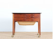 Scandinavian rosewood sewing table 