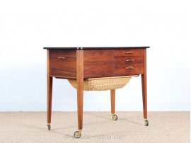 Scandinavian rosewood sewing table 