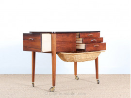 Scandinavian rosewood sewing table 