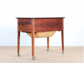 Scandinavian rosewood sewing table 