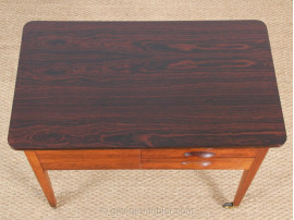 Scandinavian rosewood sewing table 