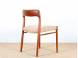 Set of 6 Scandinavian chairs in teak, model 75 (1954)