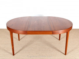 Table scandinave extensible en teck, 4 à 10 pers.