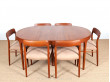 Extending teak dining table, 4 to 10 seats