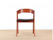 Petit fauteuil de bureau scandinave en teck