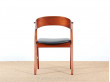 Petit fauteuil de bureau scandinave en teck